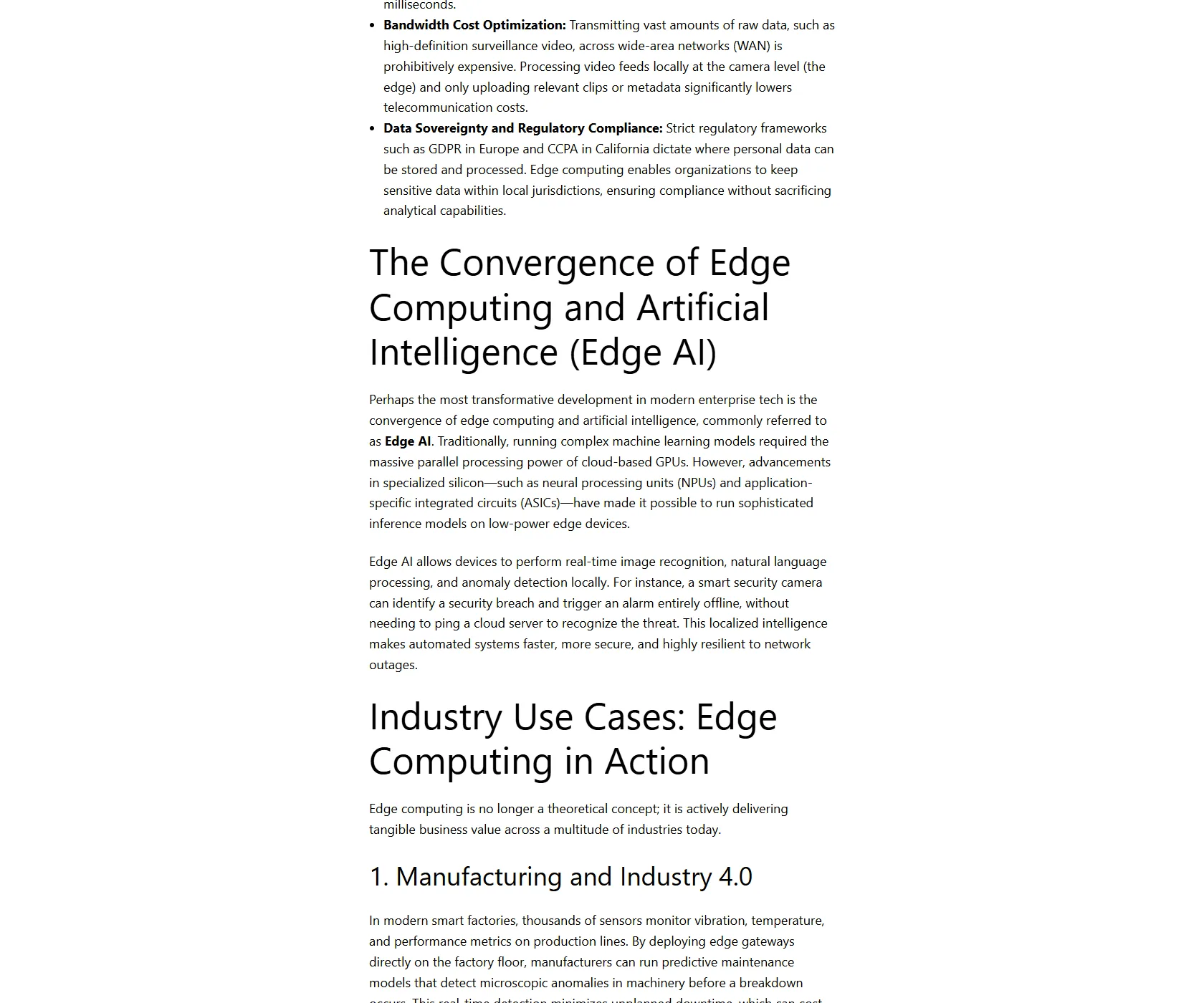 Live published blog post, mid-article, with real headings and bullet lists
